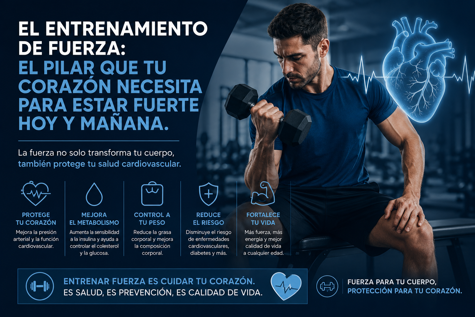 El entrenamiento de fuerza: el pilar que tu corazón necesita