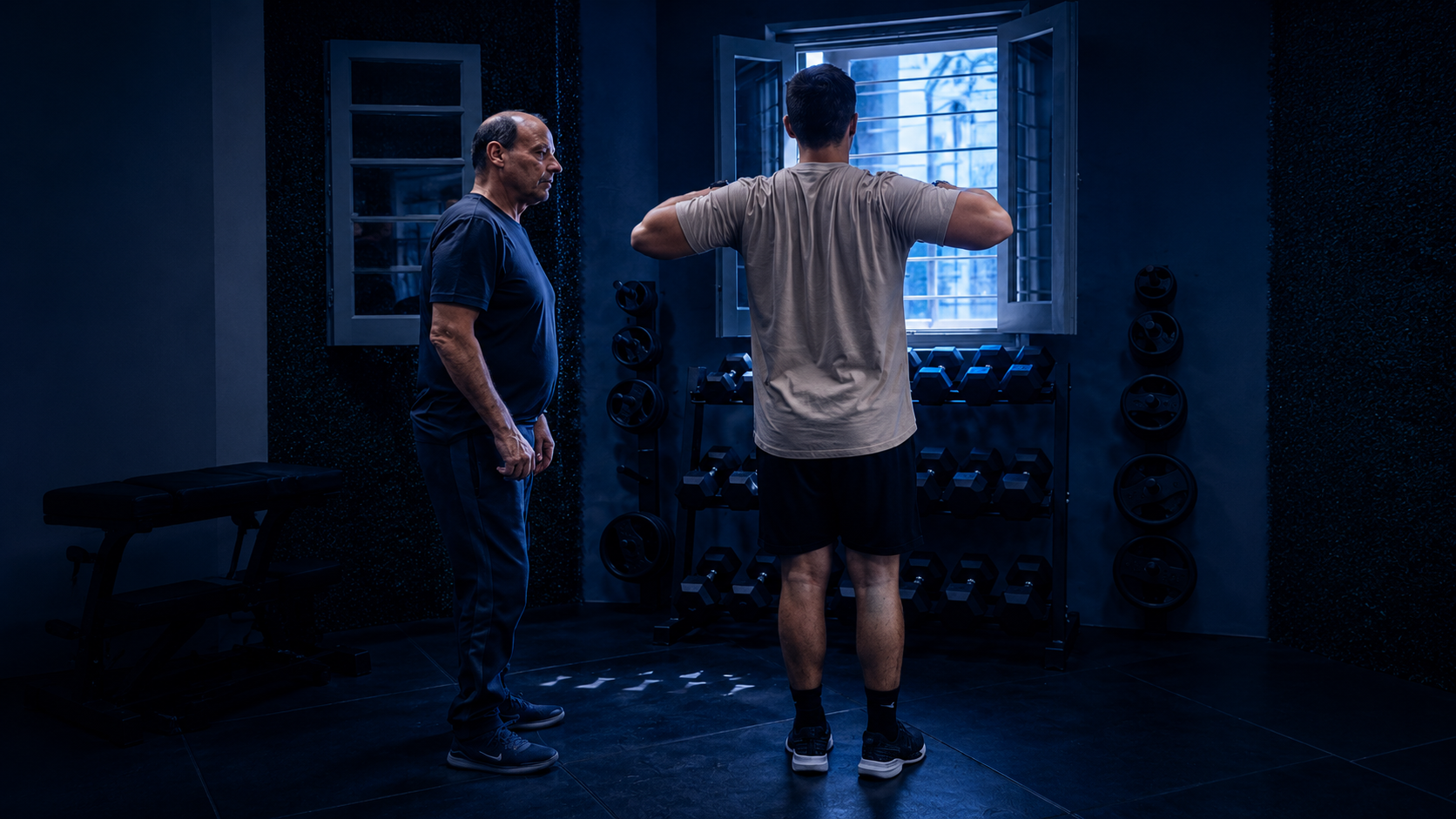 Sesión de entrenamiento personalizado — evaluación de movilidad